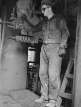 Steelworker at Blast Furnace, 1938